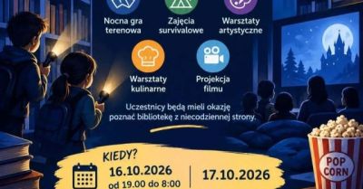 Noc w Bibliotece połączy warsztaty i grę terenową